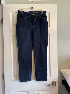 Chico's Straight Leg Jeans in Dark Blue
